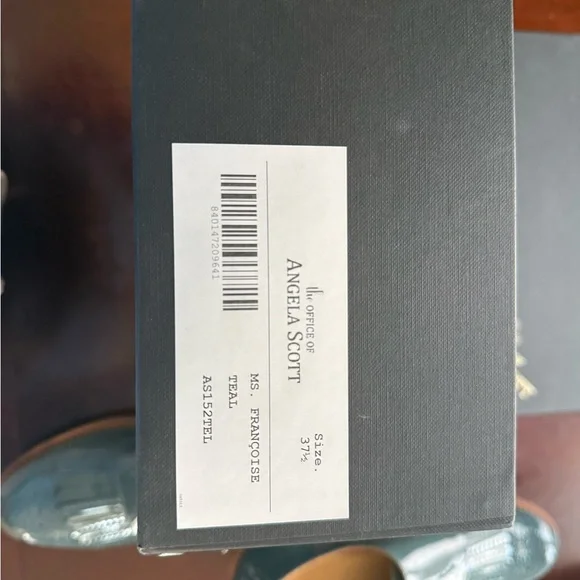 Angela Scott Teal Patent Kiltie Double-Buckle Loafers